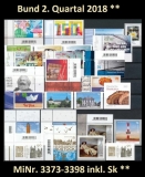 FRG MiNo. 3373-3398 ** New issues Q2 2018, MNH, incl. self-adhesives