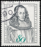 FRG MiNo. 1235 O 350th Birthday of Philipp Jakob Spener, postmarked