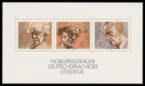 FRG MiNo. Block 16 (959-961) ** Nobel laureates of German literature, block, MNH