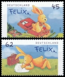 BRD MiNr. 3140-3141 Satz ** Felix der Hase, postfrisch