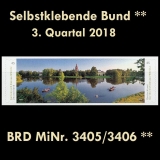 BRD MiNr. 3405/3406 ** Selbstklebende Bund 3. Quartal 2018, postfrisch