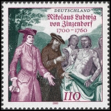 FRG MiNo. 2115 ** 300th birthday of Nikolaus Ludwig Graf von Zinzendorf, MNH
