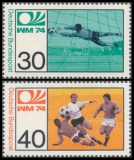 BRD MiNr. 811-812 Satz ** Fußballweltmeisterschaft Deutschland, postfrisch