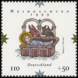 BRD MiNr. 2084-2085 Satz ** Weihnachten 1999: Weihnachtsgeschichte, postfrisch