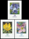 FRG MiNo. 3430-3432 set ** permanent series flowers, self-adhesive, MNH