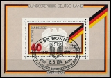 FRG MiNo. Block 10 (807) o 25 y. Federal Rep. of Germany, sheetlet, postmarked