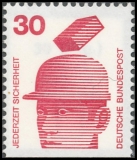 FRG MiNo. 695C-699D set ** Prevention of Accidents (I), cut top and bottom, MNH