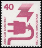 FRG MiNo. 695C-699D set ** Prevention of Accidents (I), cut top and bottom, MNH