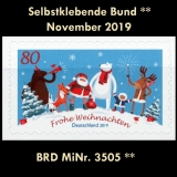 FRG MiNo. 3505 ** Self-Adhesives Germany November 2019, MNH