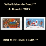 BRD MiNr. 3500-3505 ** Selbstklebende Bund 4. Quartal 2019, postfrisch