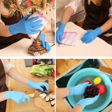 Disposable gloves nitrile Size L blue for Household Medicine Food Garden