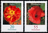 FRG MiNo. 2471-2472 set ** Flowers (IV): Tagetes and corn poppy, MNH