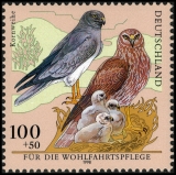 BRD MiNr. 2015-2019 Satz ** Wohlfahrt 1998:  Bedrohte Vogelarten, postfrisch